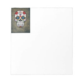 Bloc De Notas Calavera de azúcar de flores