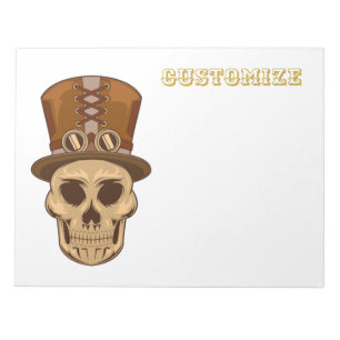 Bloc De Notas Calavera de Steampunk en el top Hat Thunder_Cove J