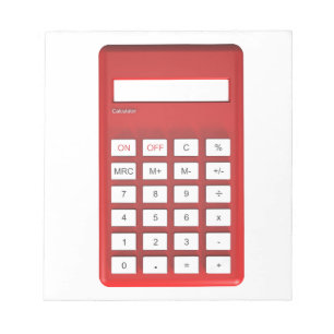 Bloc De Notas Calculadora roja