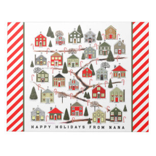Bloc De Notas Calendario de Adviento personalizado de Navidad Bl