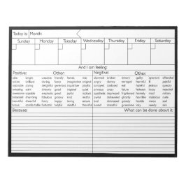 Bloc De Notas Calendario de emoción semanal - Personalizar