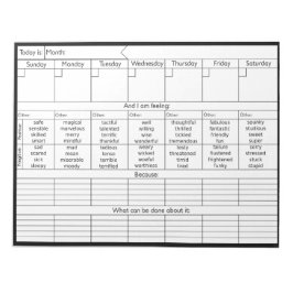 Bloc De Notas Calendario de Emoción semanal V2 - Personalizar