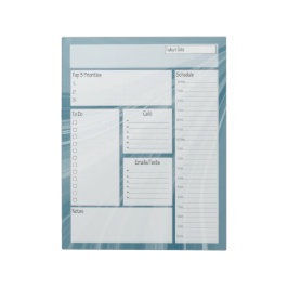 Bloc De Notas Calendario de planificación diario de oleadas verd