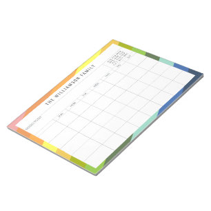 Bloc De Notas Calendario de planificación familiar de Personaliz