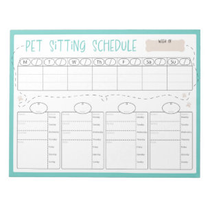 Bloc De Notas Calendario de sesión del mascota