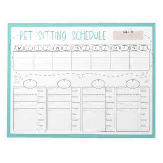 Bloc De Notas Calendario de sesión del mascota