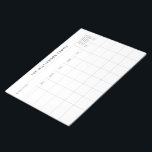 Bloc De Notas Calendario mensual de plan de familia simple Perso<br><div class="desc">Programador de familia personalizado moderno y Bloc de notas del calendario</div>