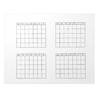 Bloc De Notas Calendario Pad blanco trianual