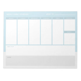 Bloc De Notas Calendario semanal de familia