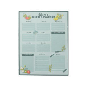 Bloc De Notas Calendario Semanal de Flores Silvestres
