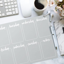 Bloc De Notas Calendario semanal de Personalizado del planificad