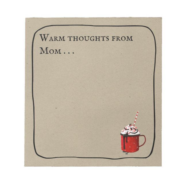 Bloc De Notas Cálido Fancy Hot Chocolate Thoughts (Frente)