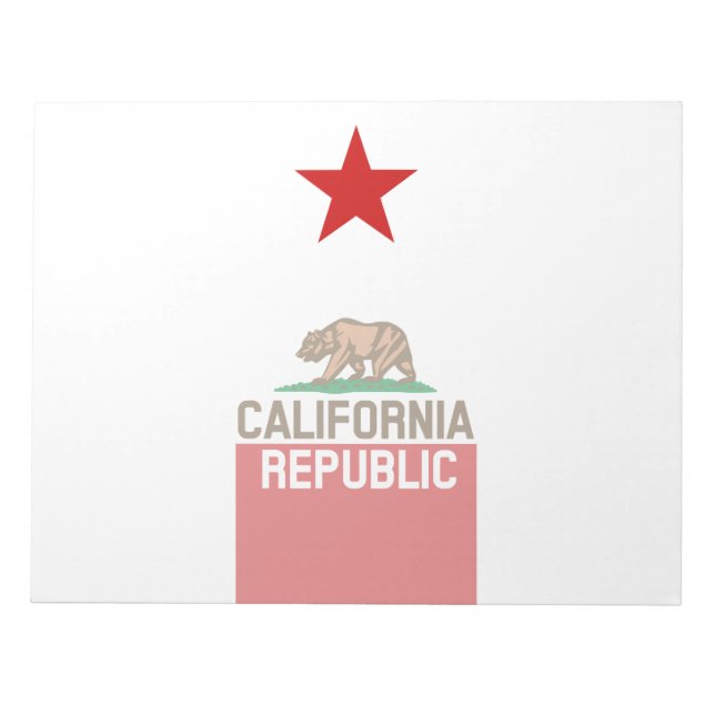 Bloc De Notas CALIFORNIA REPUBLIC State Flag Star (Frente)