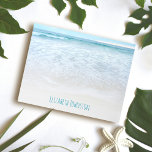 Bloc De Notas California summer ocean waves beach photo custom<br><div class="desc">Relax as you remember watching the waves go in and out. Breathe, explore, and enjoy the solitude of an empty California beach with this stunning, pastel blue and white ocean froth photography custom 11”x8.5” notepad. Makes a thoughtful, customized gift for a friend or yourself! Just type in your name or...</div>
