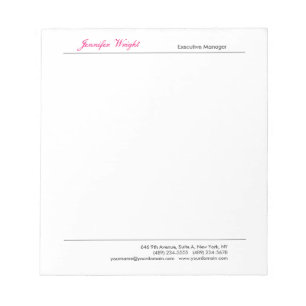 Bloc De Notas Caligrafía elegante minimalista profesional