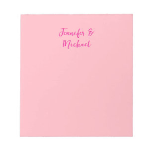 Bloc De Notas Caligrafía minimalista profesional rosa