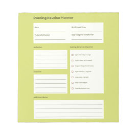 Bloc De Notas Calm Evening Routine Planner