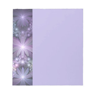 Bloc De Notas Cama de flores arte fractal abstracto brillante de