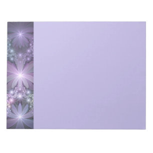 Bloc De Notas Cama de flores arte fractal abstracto brillante de