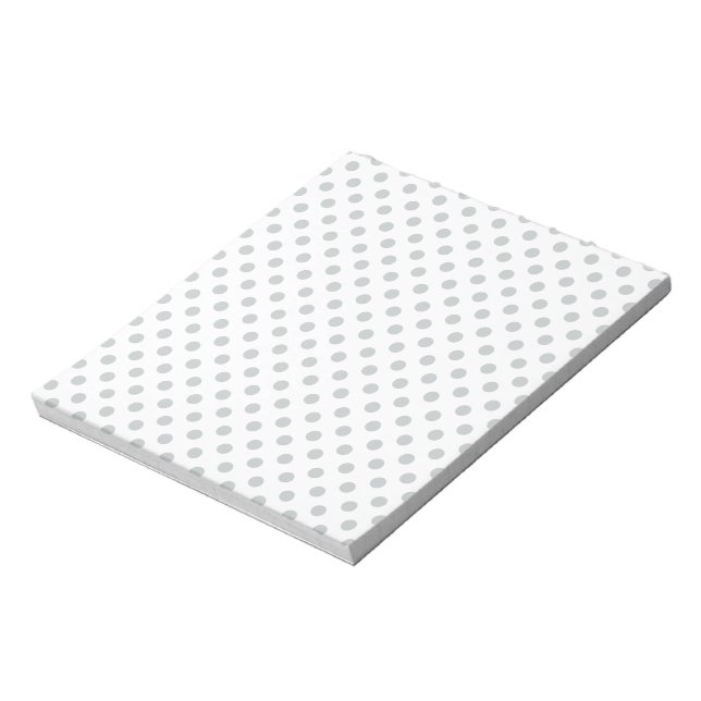 Bloc De Notas Cambiar puntos de polka gris Cualquier Personaliza (Lado Izquierdo)