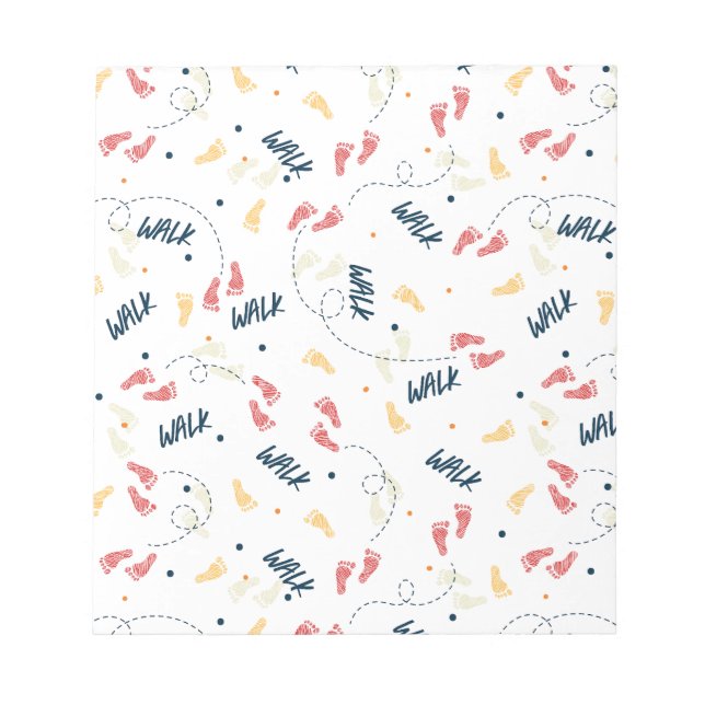 Bloc De Notas Caminando juntos: Patrón de Huella de Aventura (Frente)