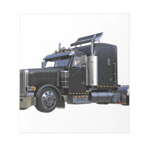 Bloc De Notas Camión remolque tractor semi negro