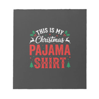 Bloc De Notas Camisa de pijama divertida de Navidad