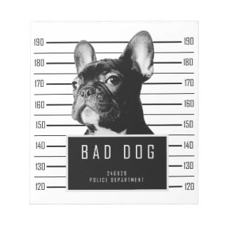 Bloc De Notas Camisas mugshot del Bulldog francés