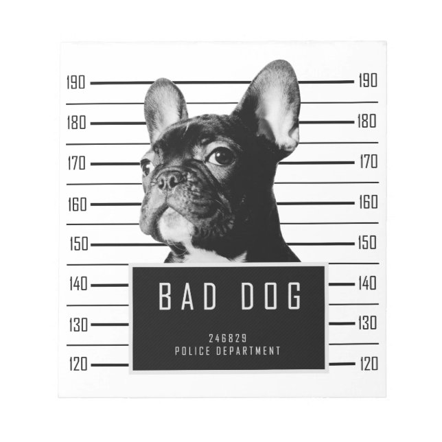Bloc De Notas Camisas mugshot del Bulldog francés (Frente)