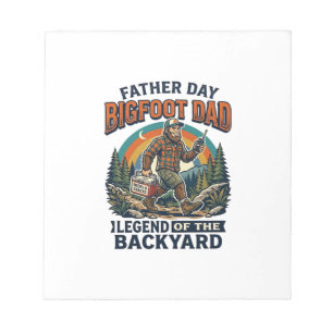 Bloc De Notas Camiseta Bigfoot Papá Día del Padre Snacks Héroe D