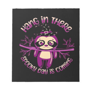 Bloc De Notas Camiseta Clásica de Perezoso de Halloween (ver.1)