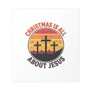 Bloc De Notas Camiseta cristiana de Navidad Jesús puesta del sol