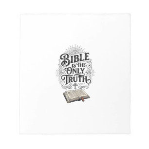 Bloc De Notas Camiseta Cristiana La Biblia Es La Única Verdad