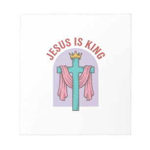 Bloc De Notas Camiseta cristiana vintage corona cruz Jesús es re