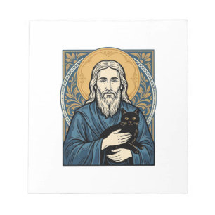 Bloc De Notas Camiseta de diseño vectorial de retrato de gato sa