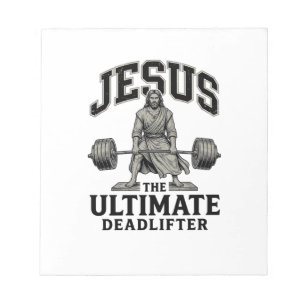 Bloc De Notas Camiseta de gimnasio vintage de Jesús levantador d