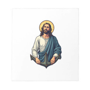 Bloc De Notas Camiseta de grabado vintage Esperanza Ancla Jesús 