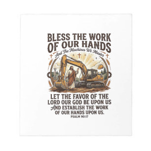Bloc De Notas Camiseta de Mecánico Diesel Equipo Pesado Jesús Fe