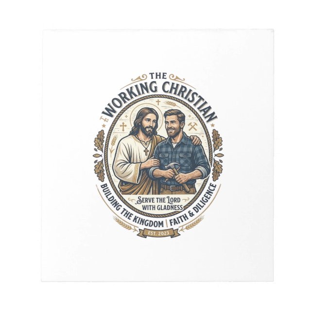 Bloc De Notas Camiseta de oficios de construcción de Jesús Gráfi (Frente)