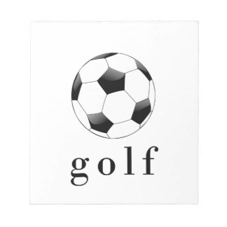 Bloc De Notas Camiseta divertida de fútbol de golf