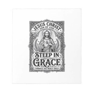 Bloc De Notas Camiseta gráfica de Jesús amante del té cristiano