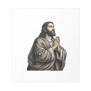 Bloc De Notas Camiseta religiosa de hombre orando con grabado vi