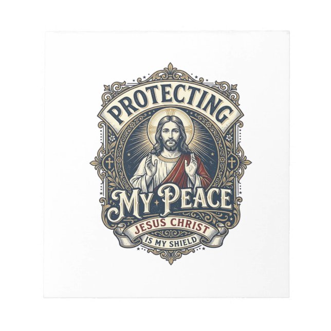 Bloc De Notas Camiseta Respeto Propio Límites Jesús Fe Basada De (Frente)