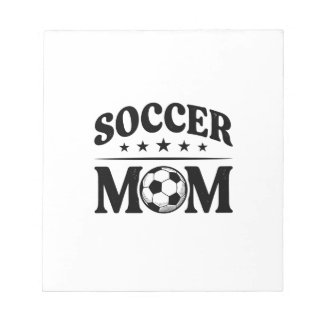 Bloc De Notas Camiseta Retro de Mamá de Fútbol Vector Diseño_1