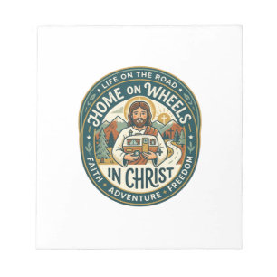 Bloc De Notas Camiseta Vintage de Jesus RV Camper Life Gráfica C