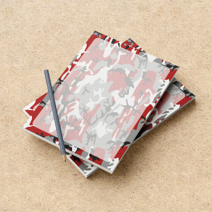 Bloc De Notas Camo rojo y gris, Camuflaje, Militar, Ejército