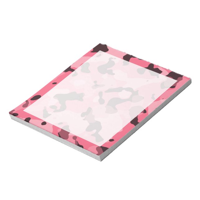 Bloc De Notas Camo rosa rosado; camuflaje (Lado Izquierdo)