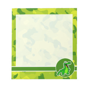 Bloc De Notas Camo verde Apple; Alligador, gator