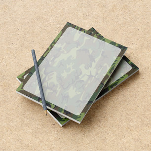 Bloc De Notas Camo Verde, Camuflaje, Militar, Ejército