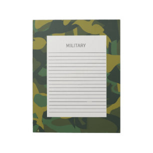 Bloc De Notas Camouflage Military Army